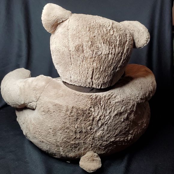 Pottery Barn Kids Bear Plush CRITTER CHAIR Brown Bow Photo Shoot Storytime 24x24 - Picture 3 of 15